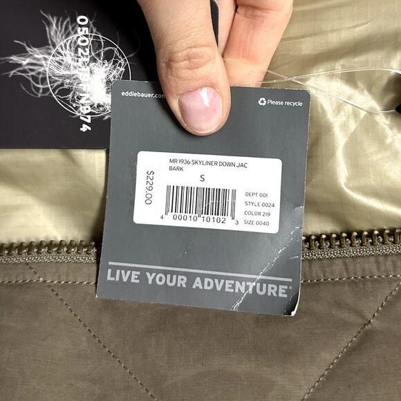 Eddie Bauer Men's 1936 Skyliner Model Down Jacket Size S - Picture 7 of 11